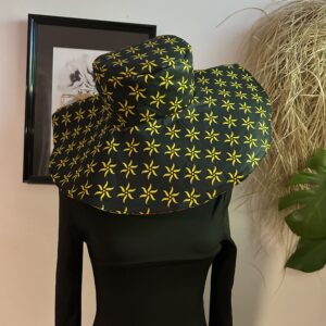 PRÉCOMMANDE Chapeau Large Bord en Wax & Tissu Nambawan – Édition Été double face 15 jours